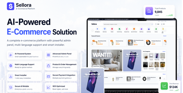 Sellora – AI Powered Multi Language E-Commerce Platform with Smart Installer